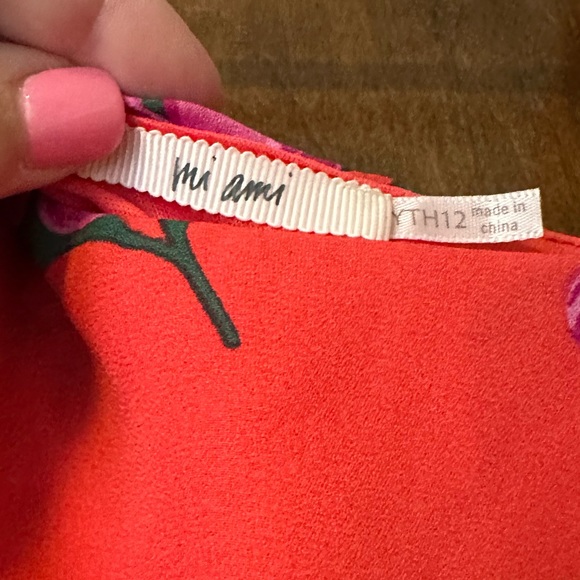 Girls Tropical Floral Print Dress - Youth Size 12 - Picture 3 of 3